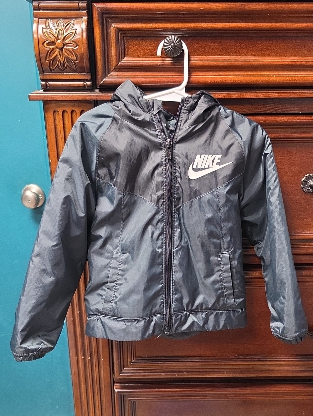 Nike Youth Hooded Rain Jacket - Black